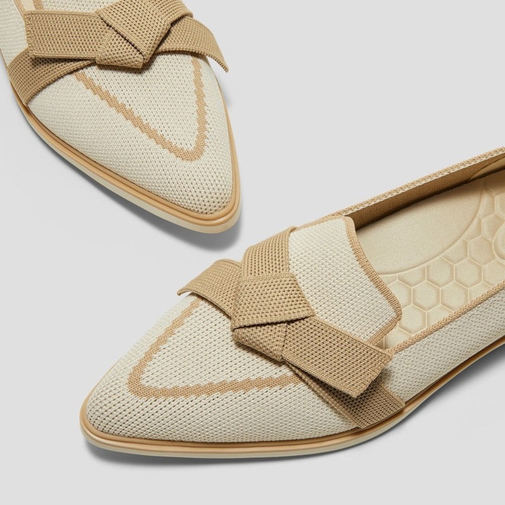 VIVAIA Michelle 2.0 Pointed Toe Bow Loafers Knit Comfort Flats EU 40.5 US 9.5 - Picture 2 of 15